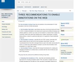 3 recomendaciones para habilitar Anotaciones en la Web. W3C