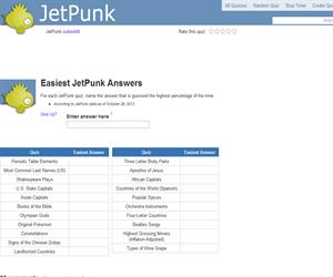 Easiest JetPunk Answers