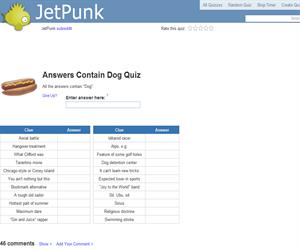 Answers Contain Dog Quiz