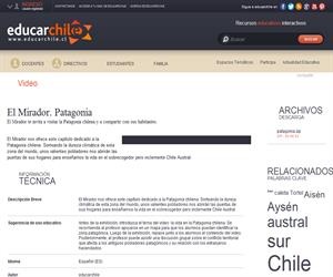 El Mirador. Patagonia (Educarchile)