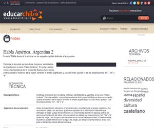 Habla América. Argentina 2 (Educarchile)
