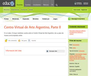 Centro Virtual de Arte Argentino, Parte II