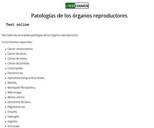 Patologías de los órganos reproductores (test)