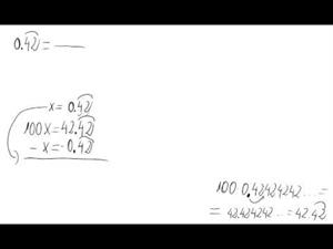 Fracción generatriz de un número decimal periódico puro