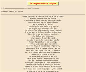 105ª Ficha de ortografía de Don Quijote de la Mancha
