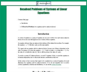Resolved Problems of Linear Equation Systems
