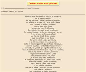50ª Ficha de ortografía de Don Quijote de la Mancha