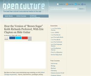 Open Culture, una guía de gratuita de materiales educativos multimedia