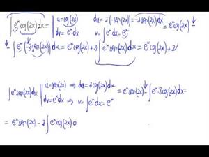 Integral por partes (exponencial por rigonométrica)