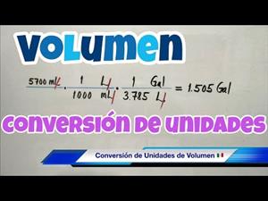 Conversión de Unidades de VOLUMEN (litros, galones, metros cúbicos)