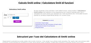 Calcolatore limiti online