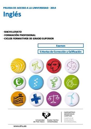 Examen de Selectividad: Inglés. País Vasco. Convocatoria Junio 2014