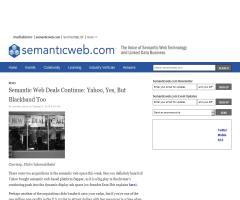 Semantic Web Deals Continue: Yahoo, Yes, But Blackbaud Too (Semantic Web)