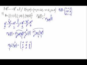Aplicaciones lineales - Matriz respecto de una base