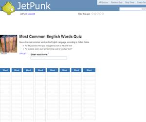 Most Common English Words Quiz