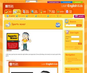 Sports mixer (learnenglishkids.britishcouncil)