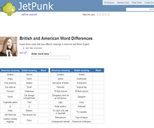 British and American Word Differences