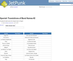 Spanish Translations of Band Names 2