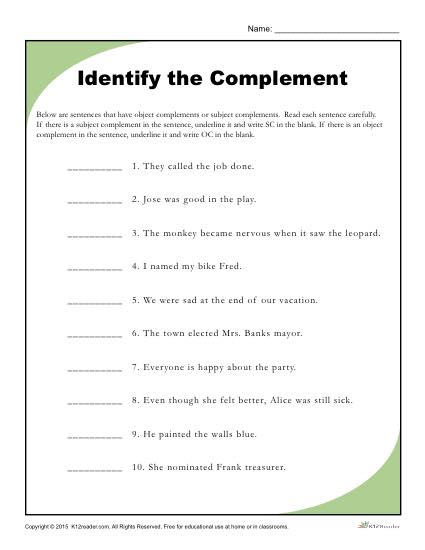 Identify the Complement