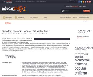 Grandes Chilenos. Documental Víctor Jara (Educarchile)