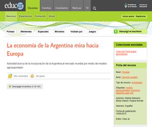 La economía de la Argentina mira hacia Europa