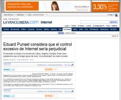 Eduard Punset considera que el control excesivo de Internet sería perjudicial (lavanguardia.es)
