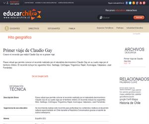 Primer viaje de Claudio Gay (Educarchile)