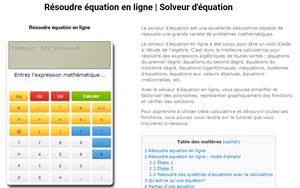 Résoudre équation en ligne