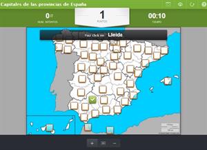 Mapa interactivo de las capitales de las provincias de España (Educaplay)