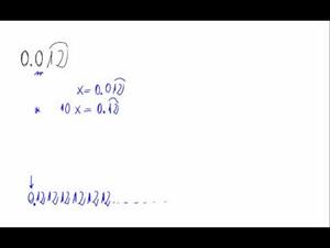 Fracción generatriz - Número decimal periódico mixto