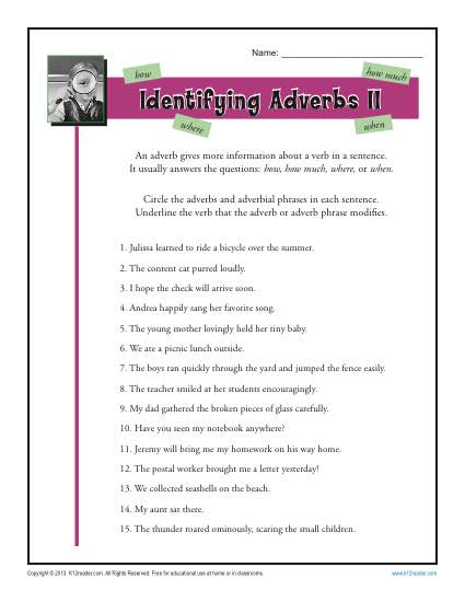Identifying Adverbs II