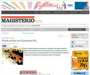 Recurso didáctico. Poesía on-line. (PoL). Lengua y Literatura.  Magisnet. El Magisterio español.