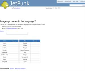 Language names in the language 2