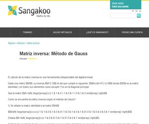 Matriz inversa: Método de Gauss