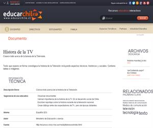Historia de la TV (Educarchile)