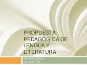 Propuesta pedagógica de lengua y literatura