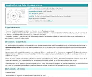 Modelo atómico de Bohr. Niveles de energía - Didactalia: material educativo