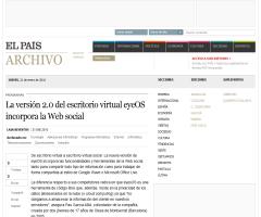 La versión 2.0 del escritorio virtual eyeOS incorpora la Web social · ELPAÍS.com