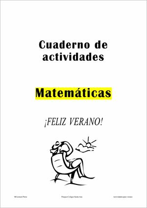 Cuaderno de actividades de Matemáticas (5º y 6º de Primaria). Parque-Colegio Santa Ana