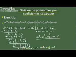 División de polinomios por coeficientes separados. Problema 13 de 15 (Tareas Plus)