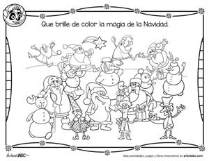 La magia de la Navidad: imagen para colorear