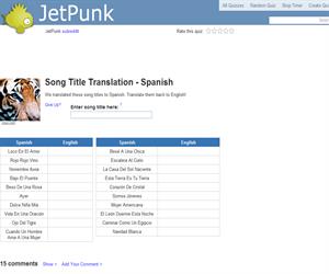 Song Title Translation - Spanish