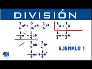 División de polinomios con fracciones. Ejemplo 1