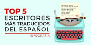 Los escritores más traducidos del español. Infografía.