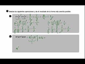 Destrezas p2 - Operaciones con fracciones, decimales y potencias