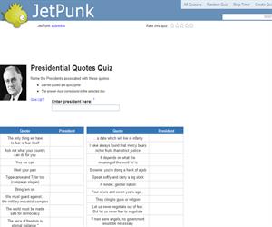 Presidential Quotes Quiz