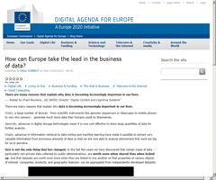 How can Europe take the lead in the business of data?