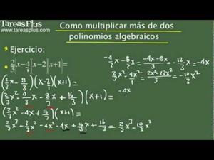 Cómo multiplicar más de dos polinomios algebraicos. Problema 9 de 15 (Tareas Plus)