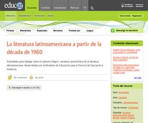 La literatura latinoamericana a partir de la década de 1960