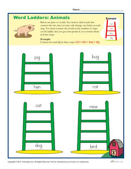 Animal Word Ladders